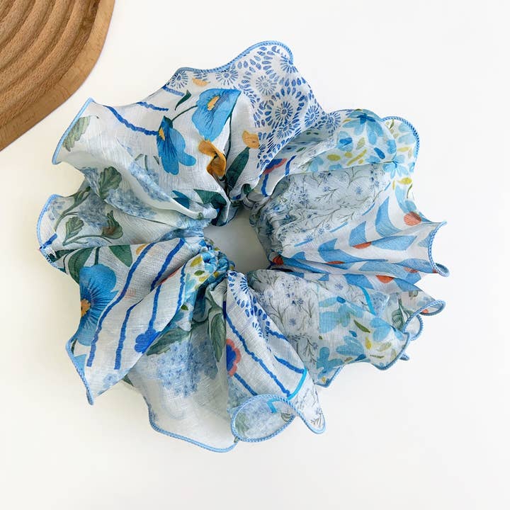 Adorro - Patchwork Ruffle Mega Scrunchie - Image 2