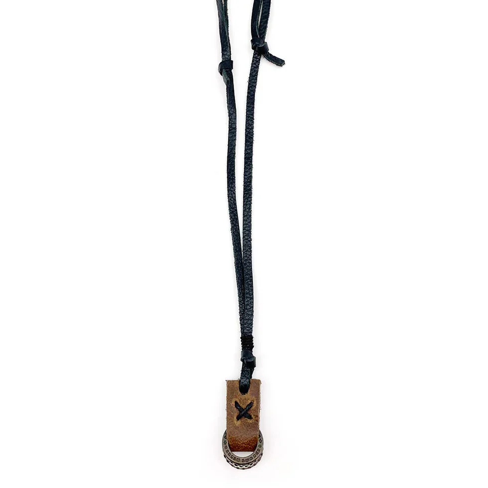 Anju Jewelry - Aadi Leather & Rings Necklace