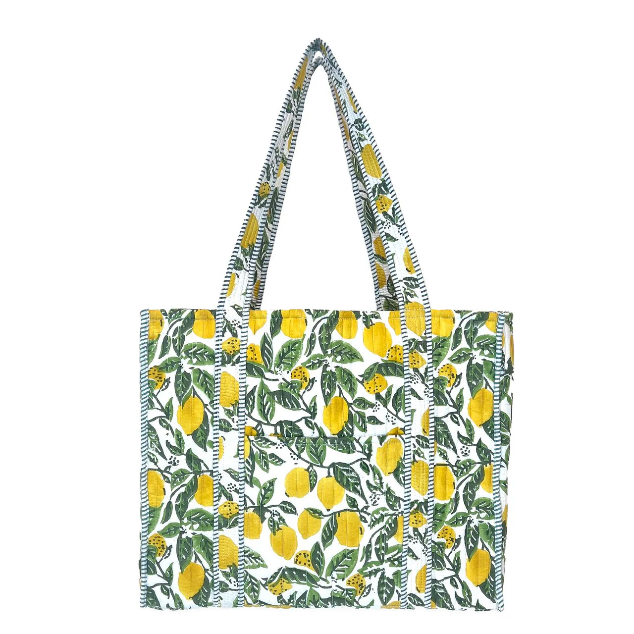 Anju Jewelry - Quilted Tote, Lemon Grove