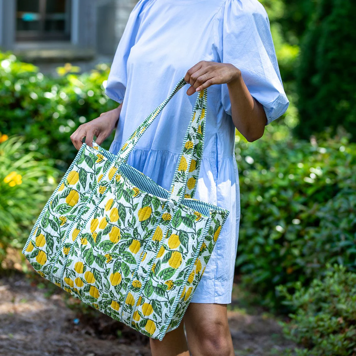Anju Jewelry - Quilted Tote, Lemon Grove - Image 2