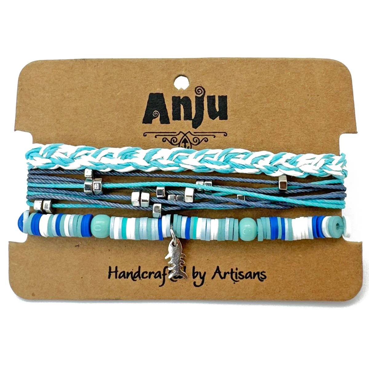 Anju Jewelry - Weave & Wander Bracelets, Aqua Tides