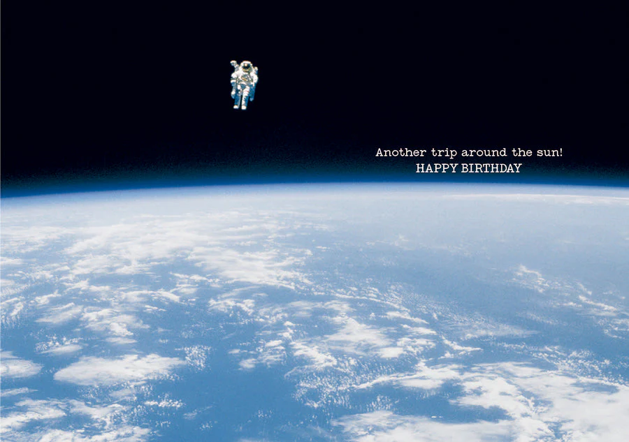 Avanti - Astronaut Floating in Space Birthday Card - Image 2