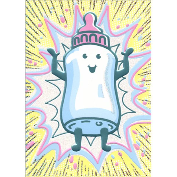 Avanti - Baby Bottle Super Hero New Baby Card
