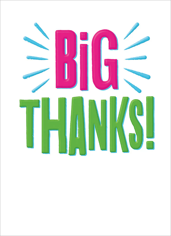 Avanti - Big Thanks Thank You Card
