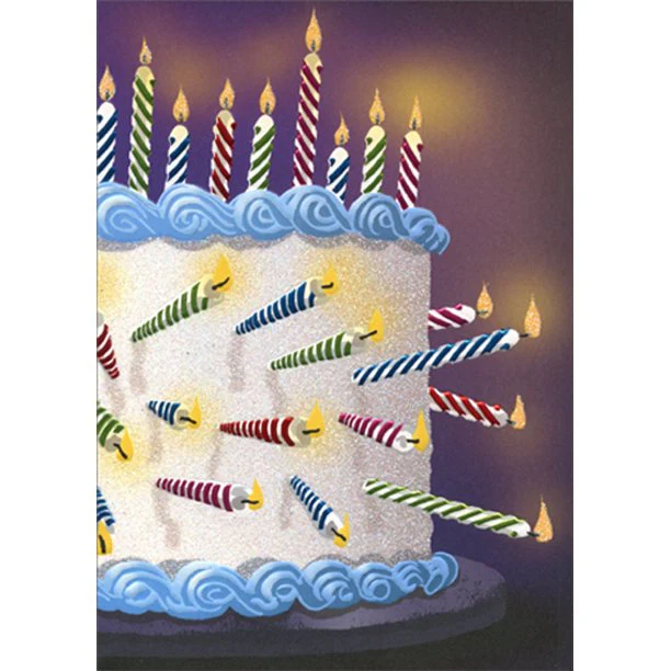Avanti - Cake Full of Candles Birthday Card