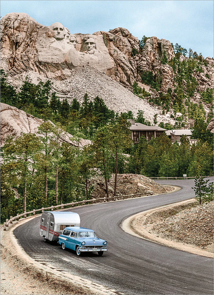 Avanti - Car & Camper at Mt. Rushmore Goodbye Card