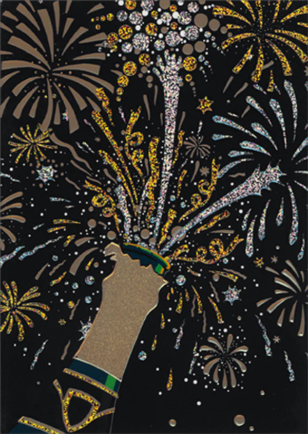 Avanti - Champagne Fireworks Congratulations Card