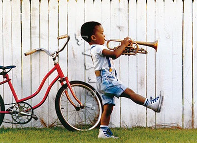 Avanti - Child Playing Trumpet Birthday Card