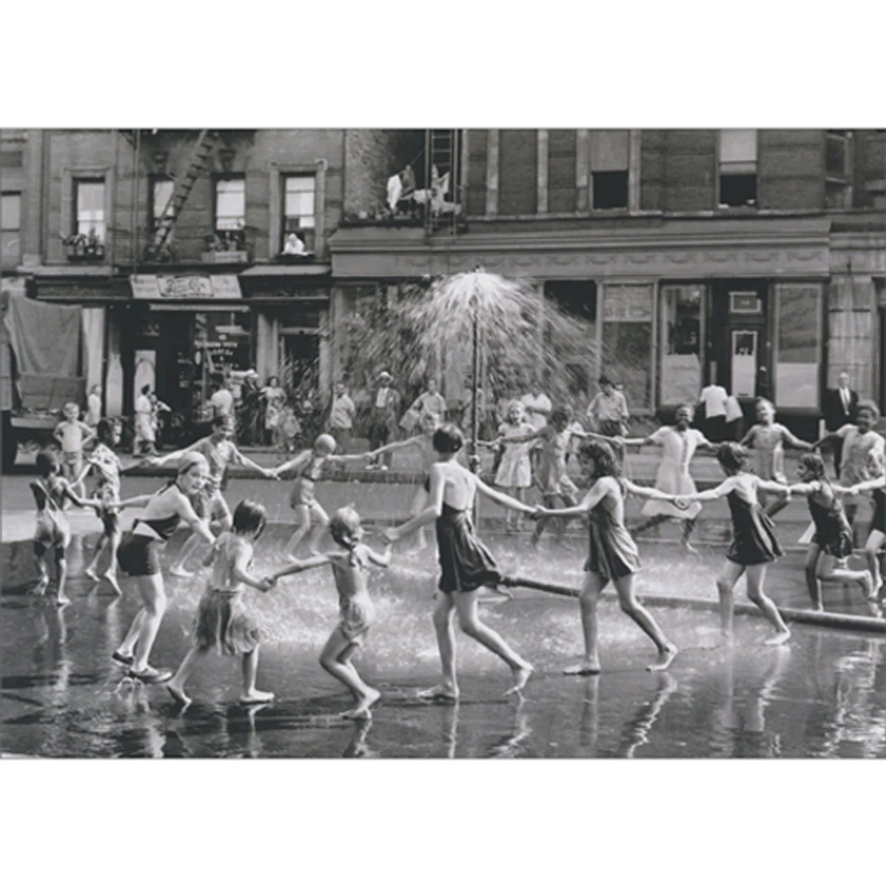 Avanti - Children Dancing Around Sprinkler Birthday Card