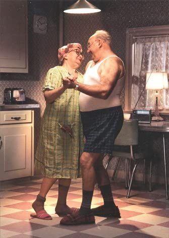 Avanti - Couple Dancing in Kitchen Anniversary Card