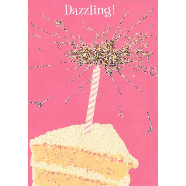 Avanti - Dazzling Sparkler Cake Birthday Card