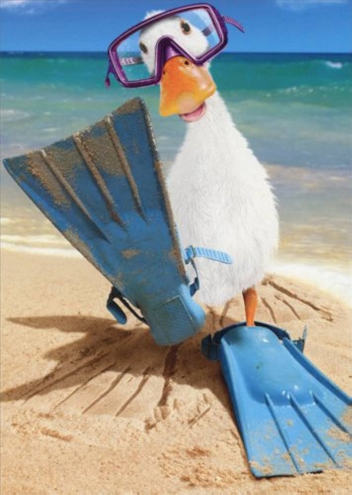 Avanti - Duck Wearing Scuba Mask Birthday Card