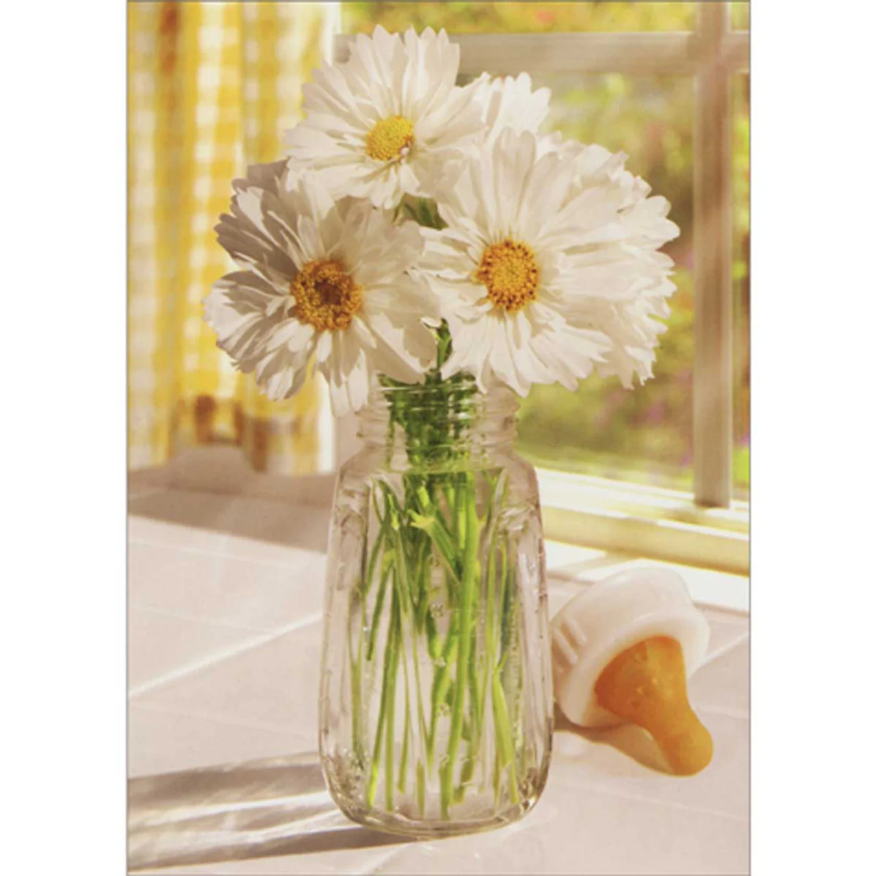 Avanti - Flower Bouquet Baby Bottle New Baby Card