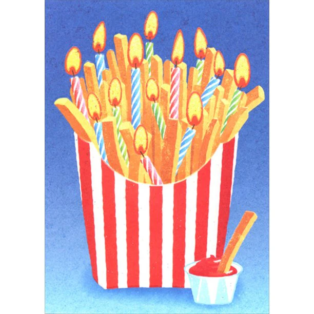 Avanti - French Fry Birthday Cake Card