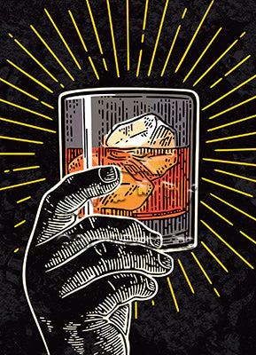 Avanti - Holding Drink in Hand Birthday Card