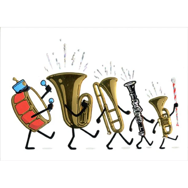 Avanti - Instrument Marching Band Birthday Card