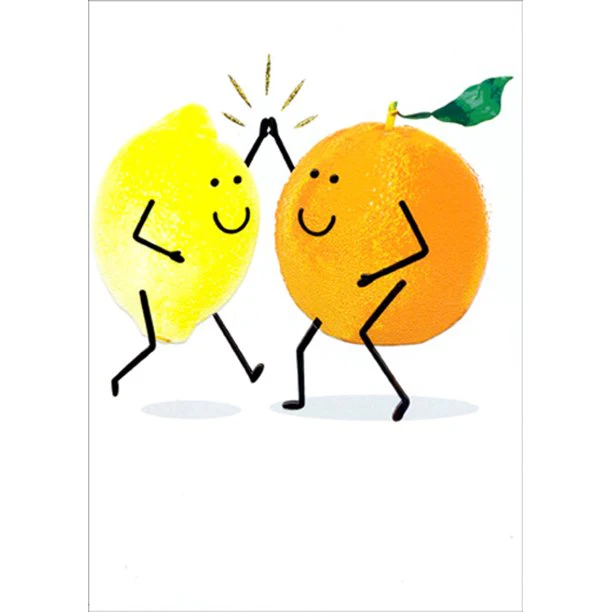 Avanti - Lemon and Orange Friends Thank You Card