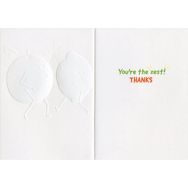 Avanti - Lemon and Orange Friends Thank You Card - Image 2