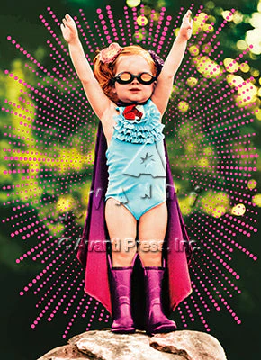 Avanti - Little Girl with Super Hero Cape Birthday Card