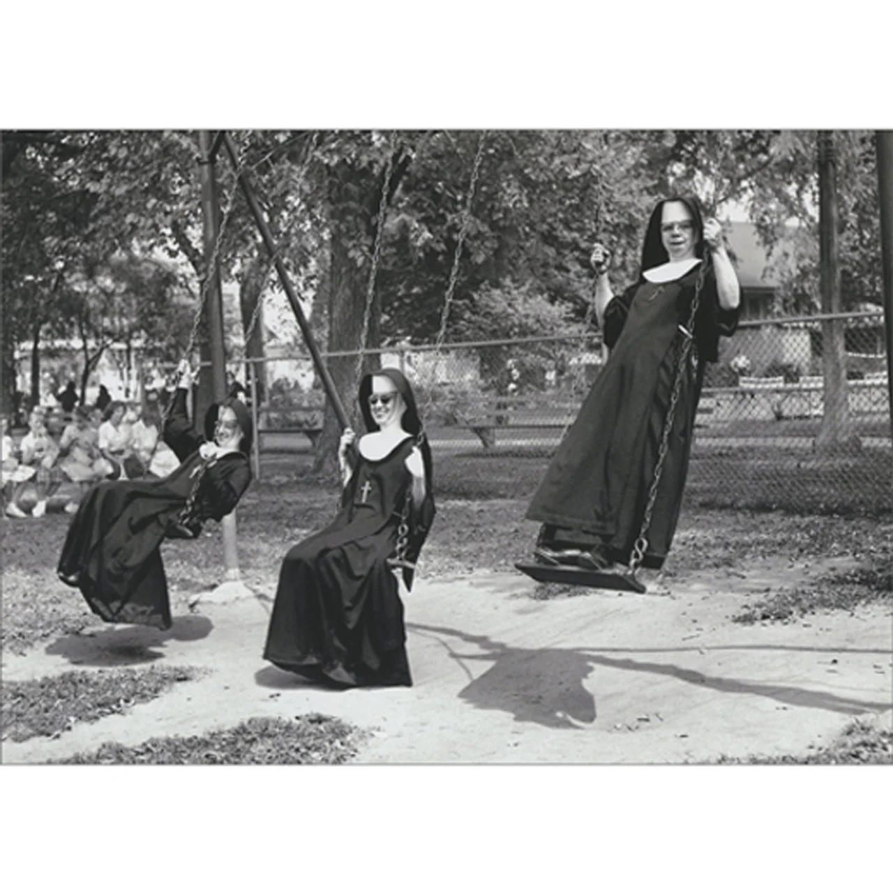 Avanti - Nuns on Swings Birthday Card