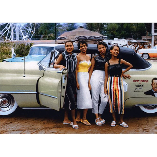 Avanti - Standing in front of a Convertible Birthday Card