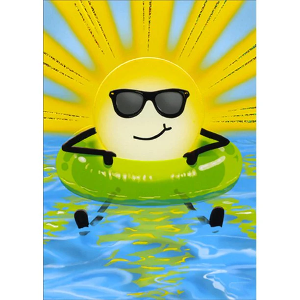 Avanti - Sun in Swimming Pool Birthday Card