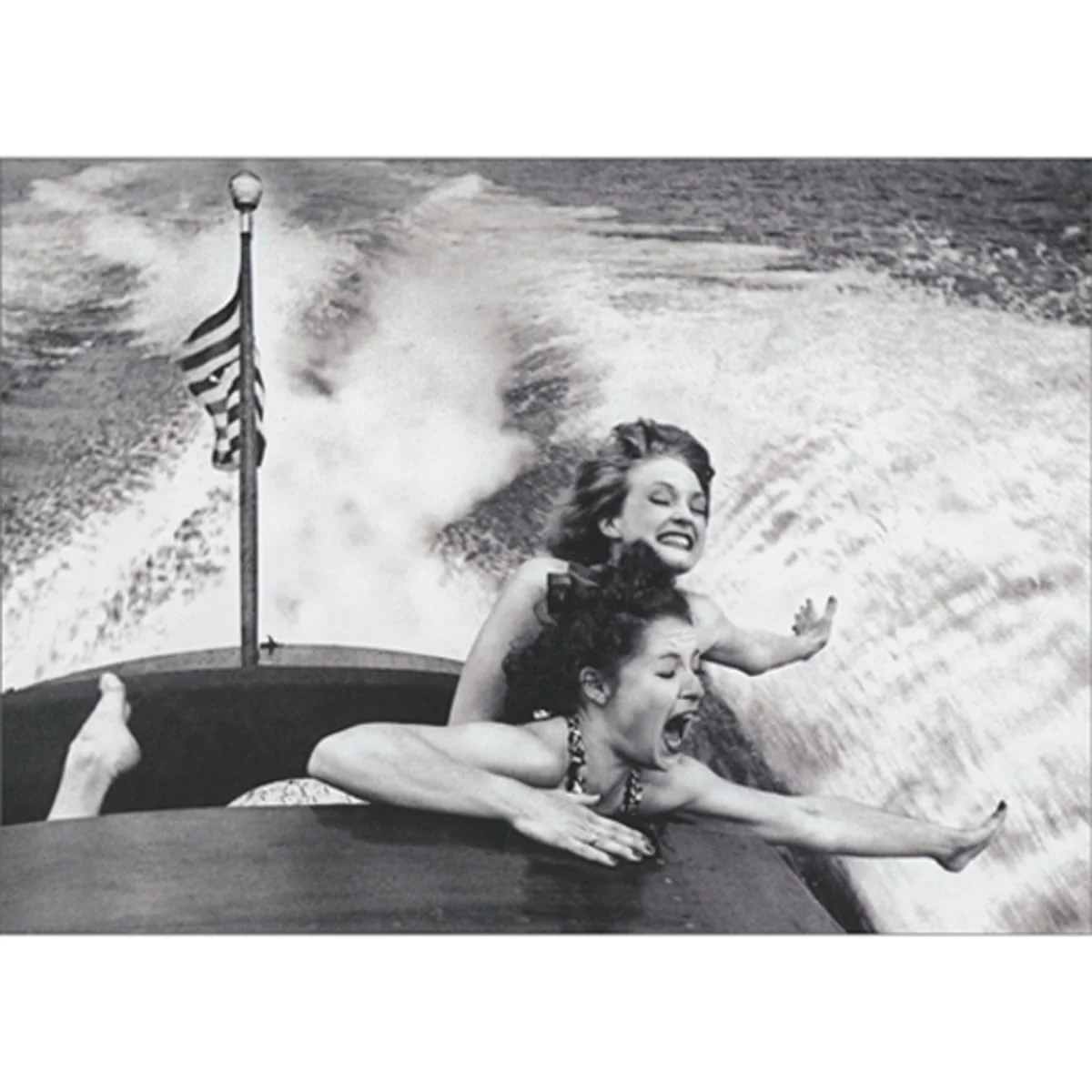 Avanti - Two Women on Boat Birthday Card