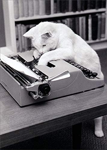 Avanti - Typewriter Cat Birthday Card
