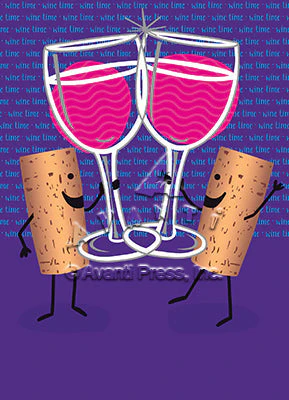 Avanti - Wine Cork Toast Birthday Card
