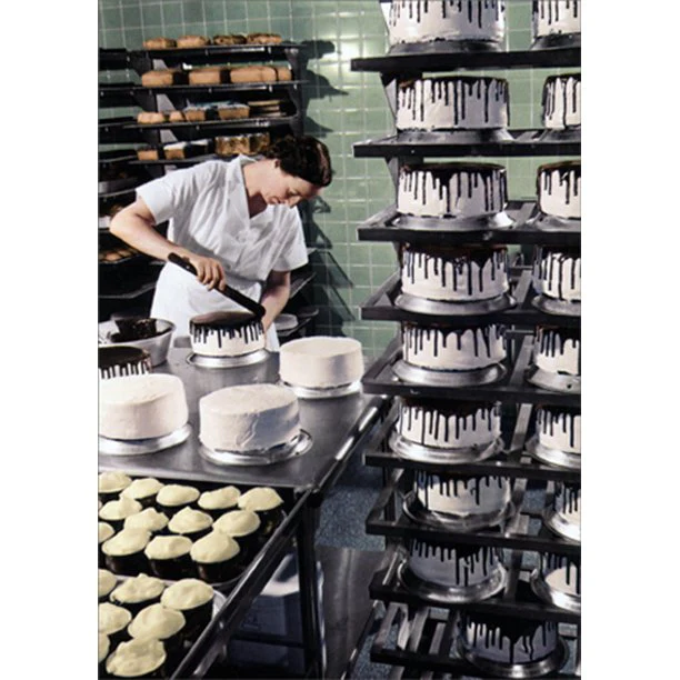 Avanti - Woman Cake Baker Birthday Card