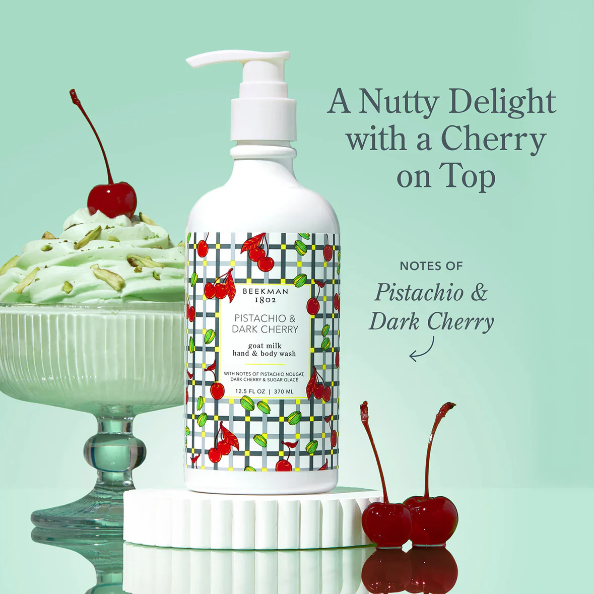 Beekman 1802 - Pistachio Dark Cherry Hand & Body Wash - Image 2