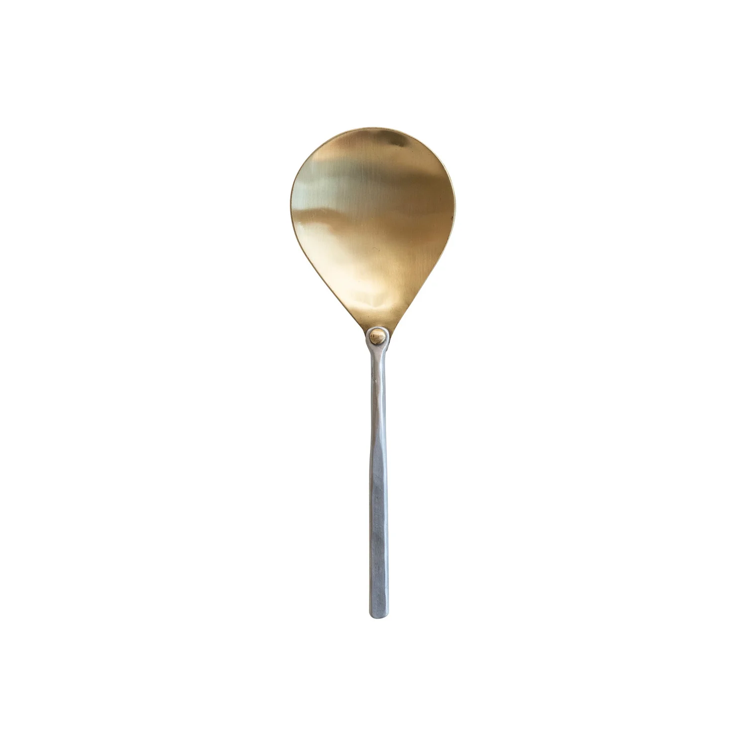 Bloomingville - Brass Serving Spoon with Hammered Aluminum Handle
