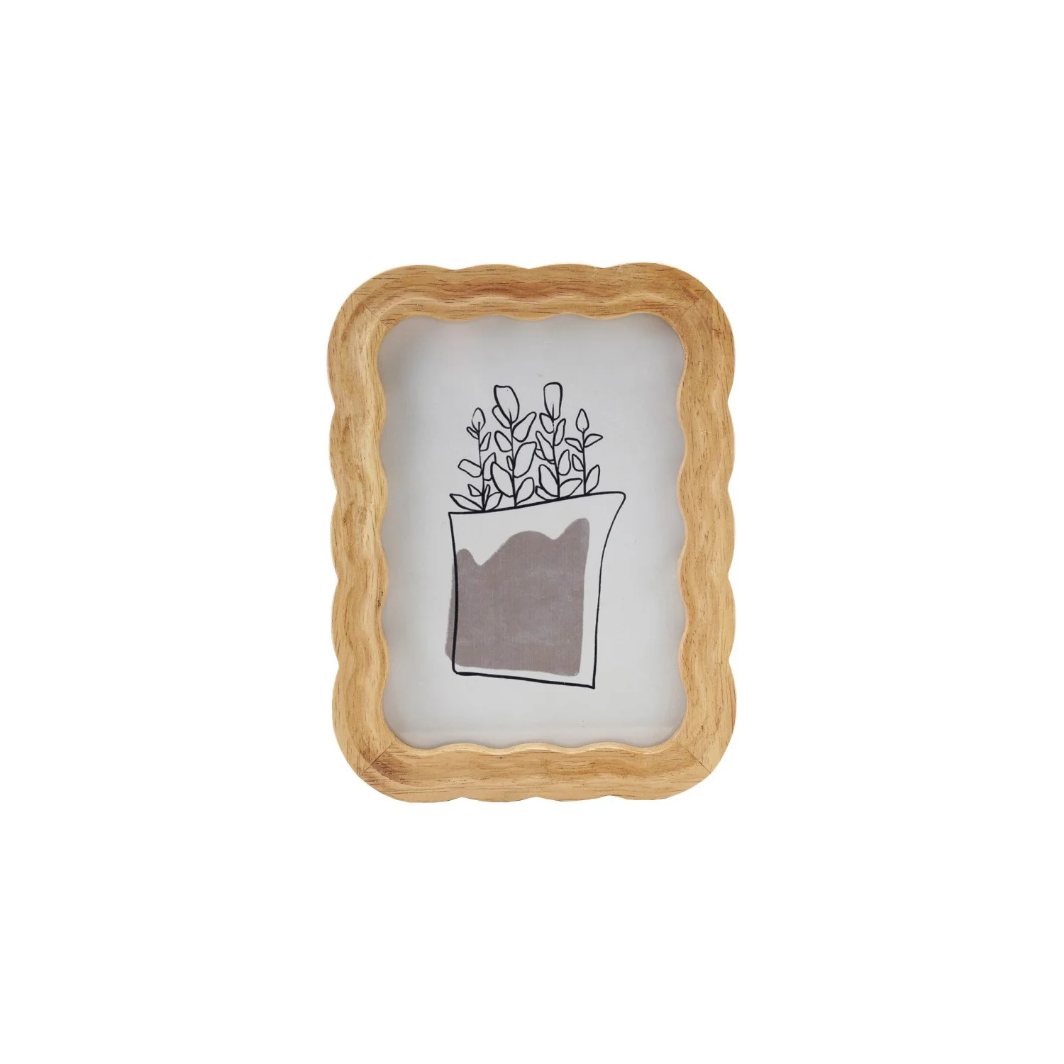 Bloomingville - Rubberwood Scalloped Photo Frame