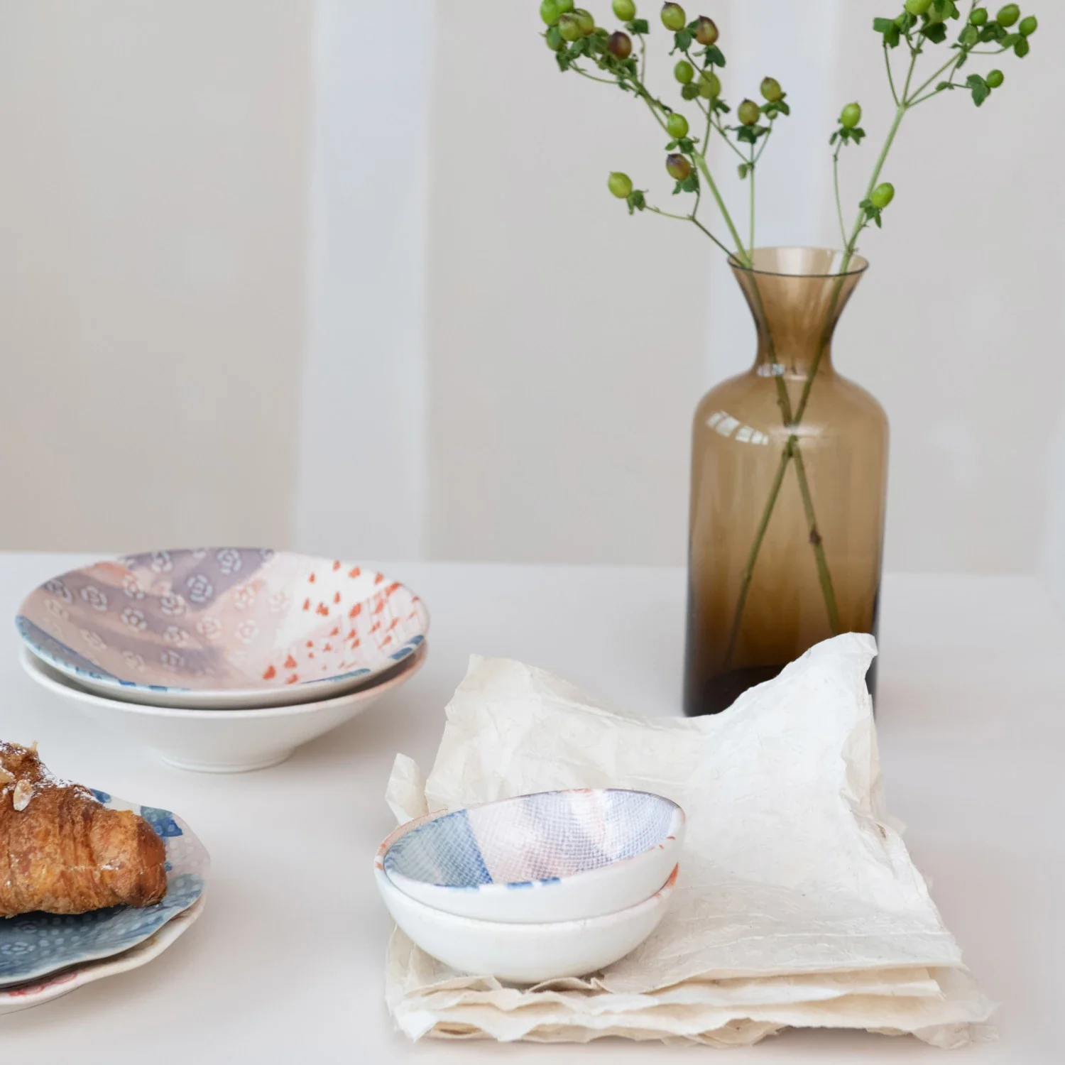 Bloomingville - Stoneware Bowl with Abstract Design