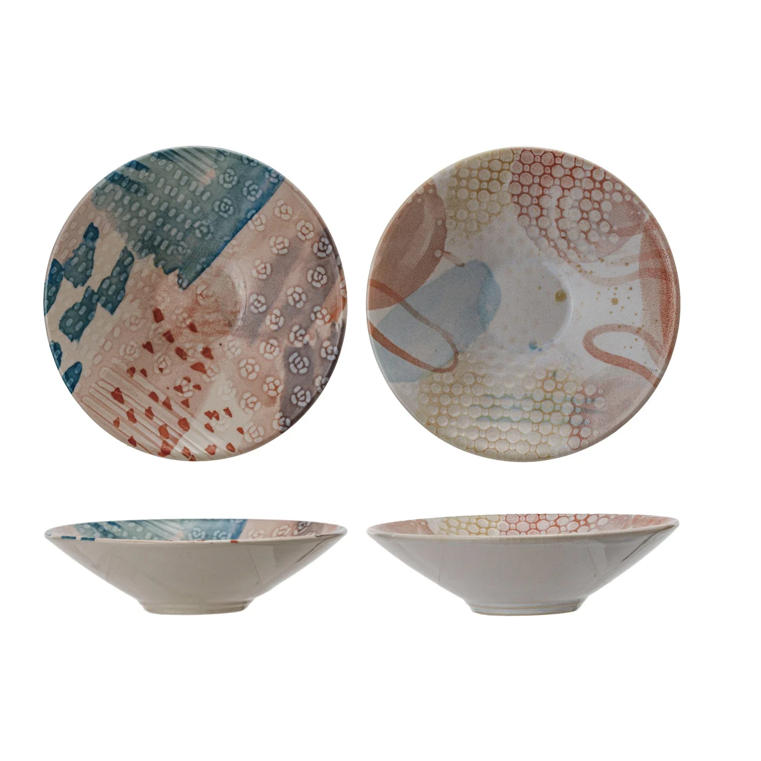 Bloomingville - Stoneware Bowl with Abstract Design - Image 2