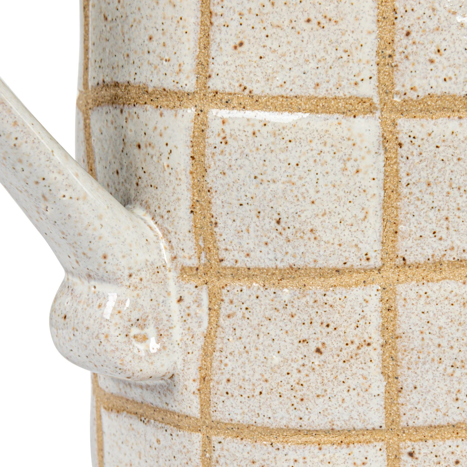 Bloomingville - Stoneware Pitcher with Wax Relief Grid Pattern - Image 3