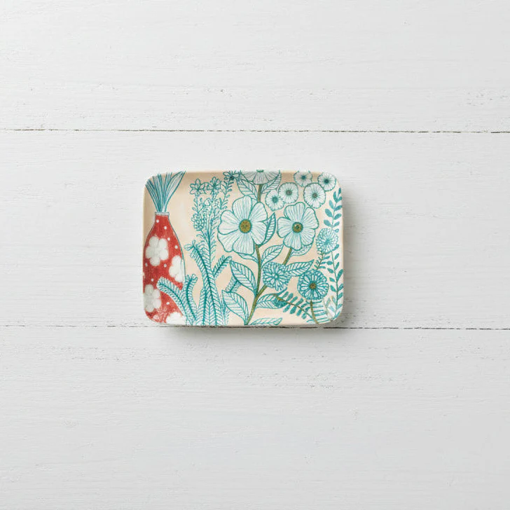 Bloomingville - Stoneware Plate with Flowers - Image 4
