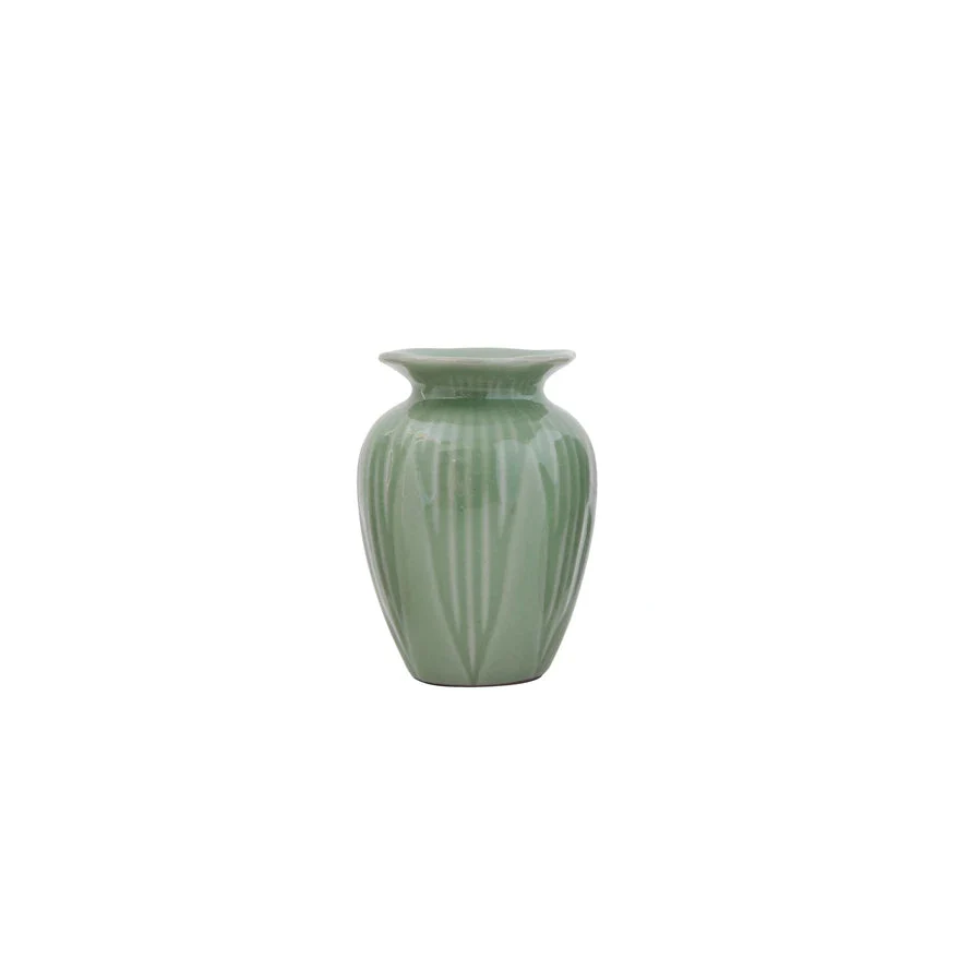 Bloomingville - Jade Crackle Glaze Vase - Image 3