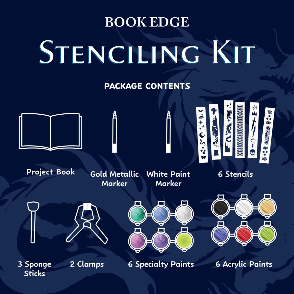 Book Edge Stenciling Kit by Hinkler - Image 2