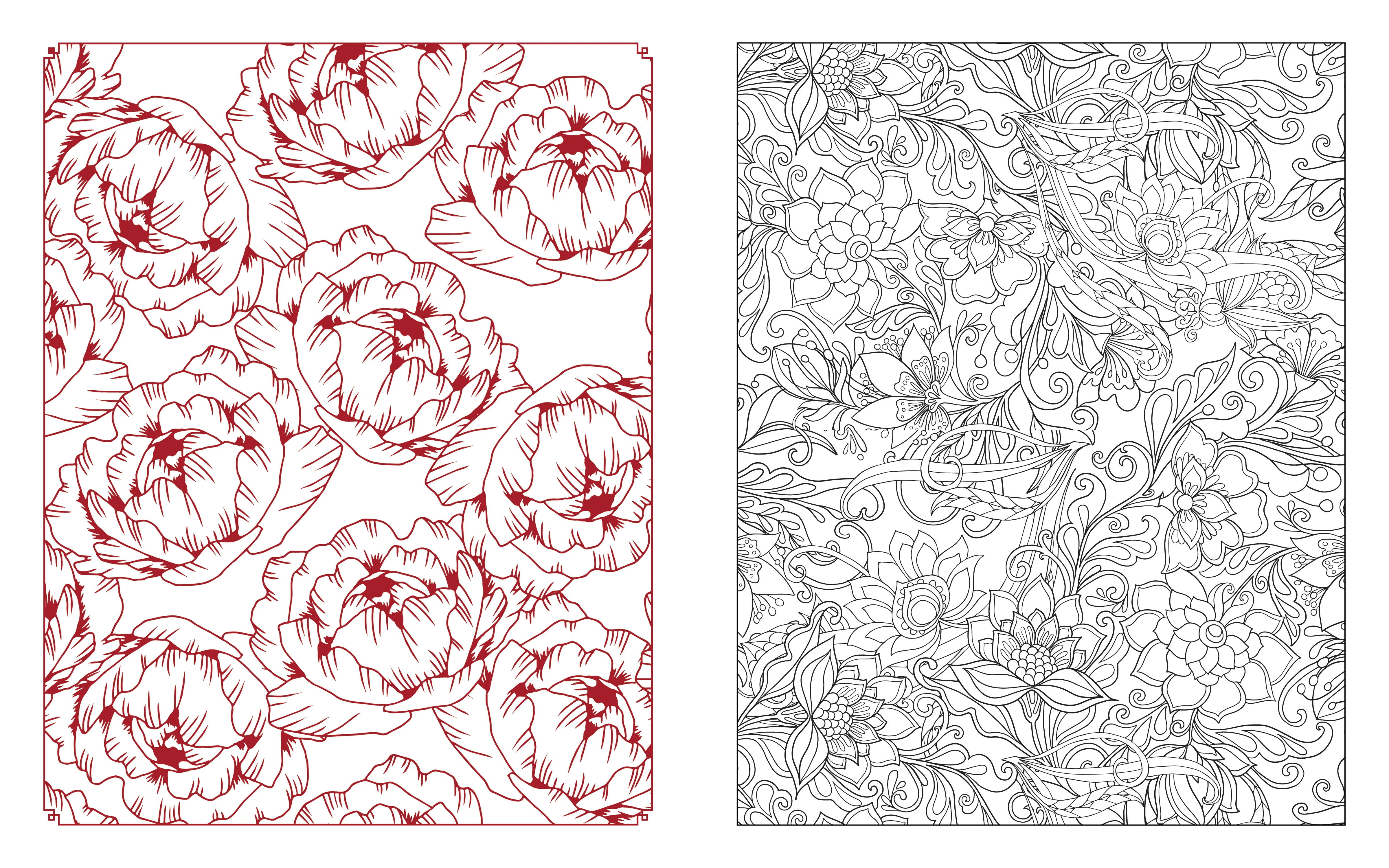 Botanical Blooms, Coloring Book - Image 2