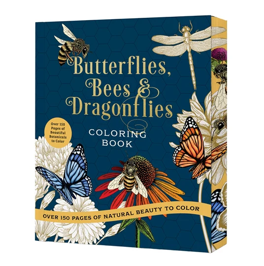 Butterflies, Bees and Dragonflies, Coloring Book