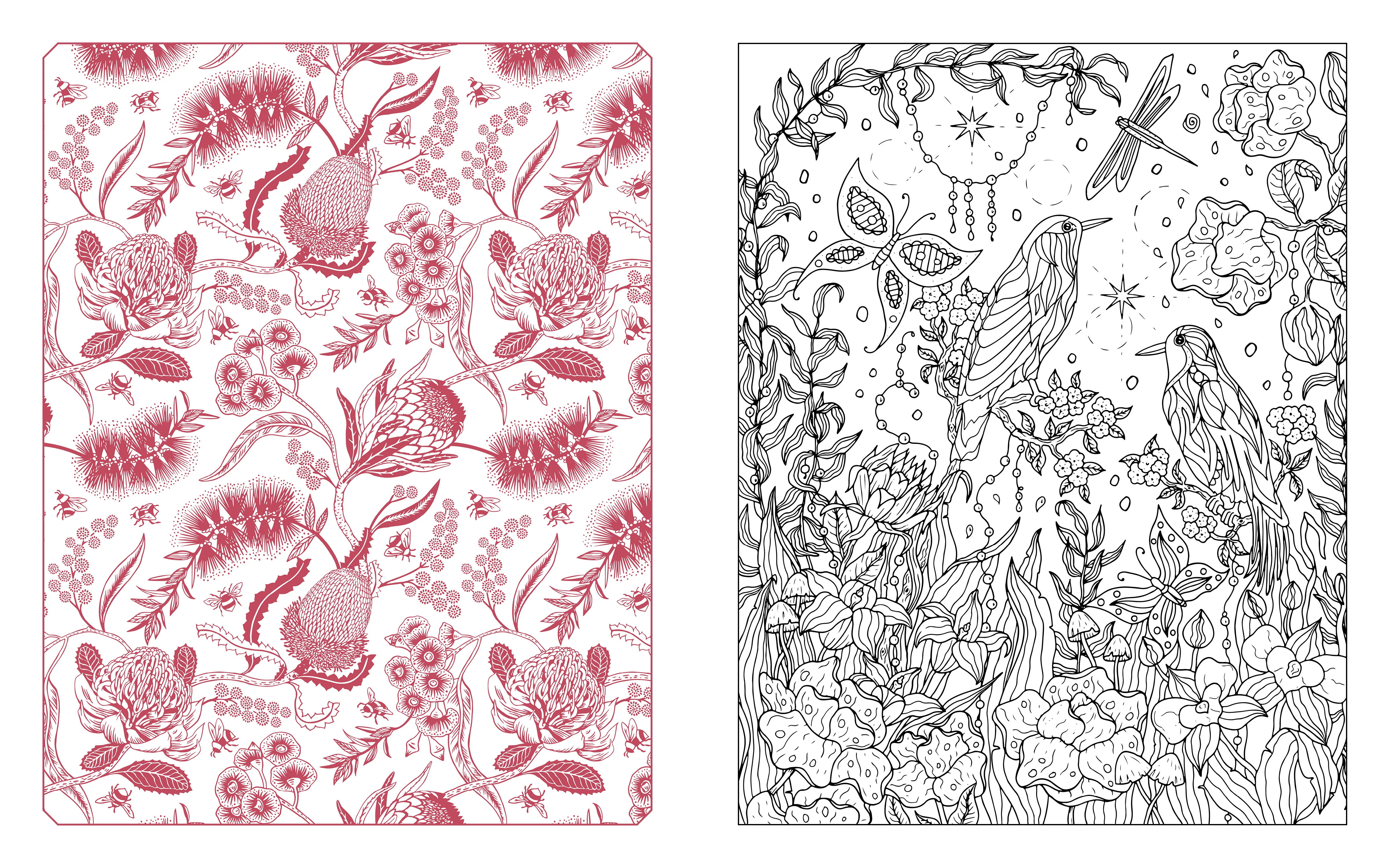 Butterflies, Bees and Dragonflies, Coloring Book - Image 4