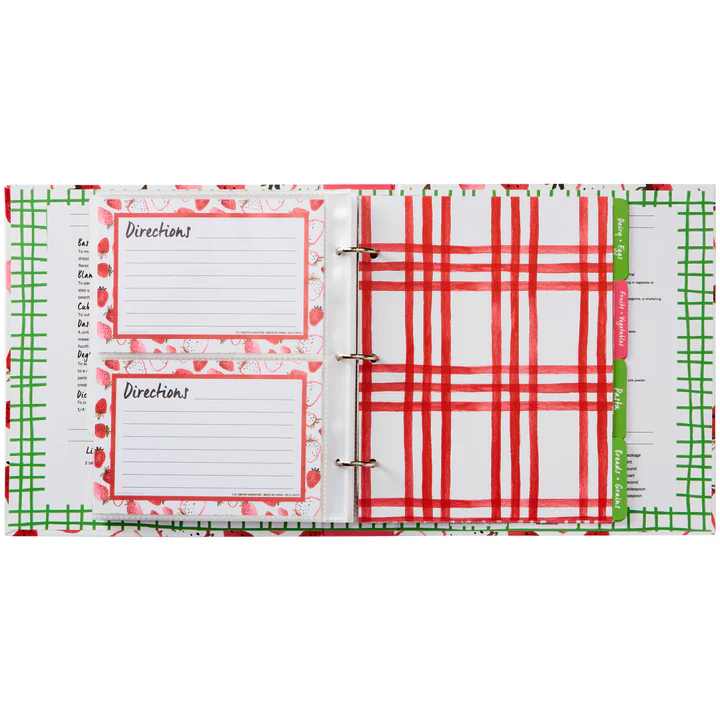 C.R. Gibson - Pocket Page Recipe Book, Strawberry Fields - Image 3