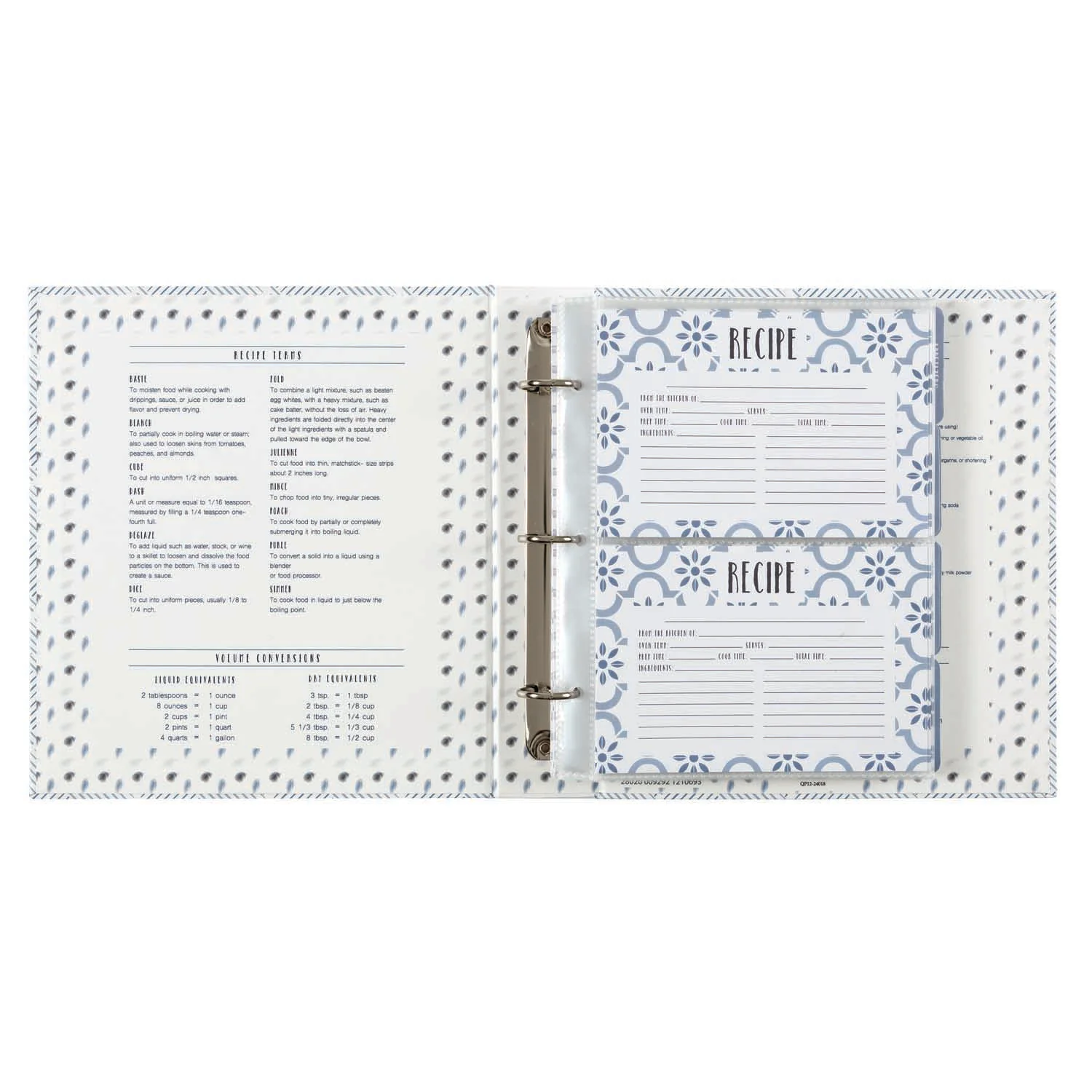 C.R. Gibson - Pocket Page Recipe Book, True Blue - Image 2