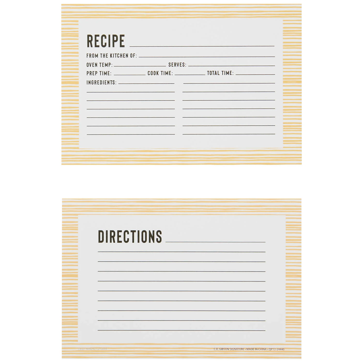 C. R. Gibson - Recipe Cards, Bloom