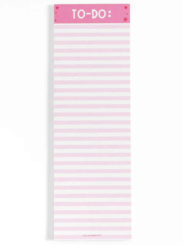 Callie Danielle - Pink Striped To-Do Notepad