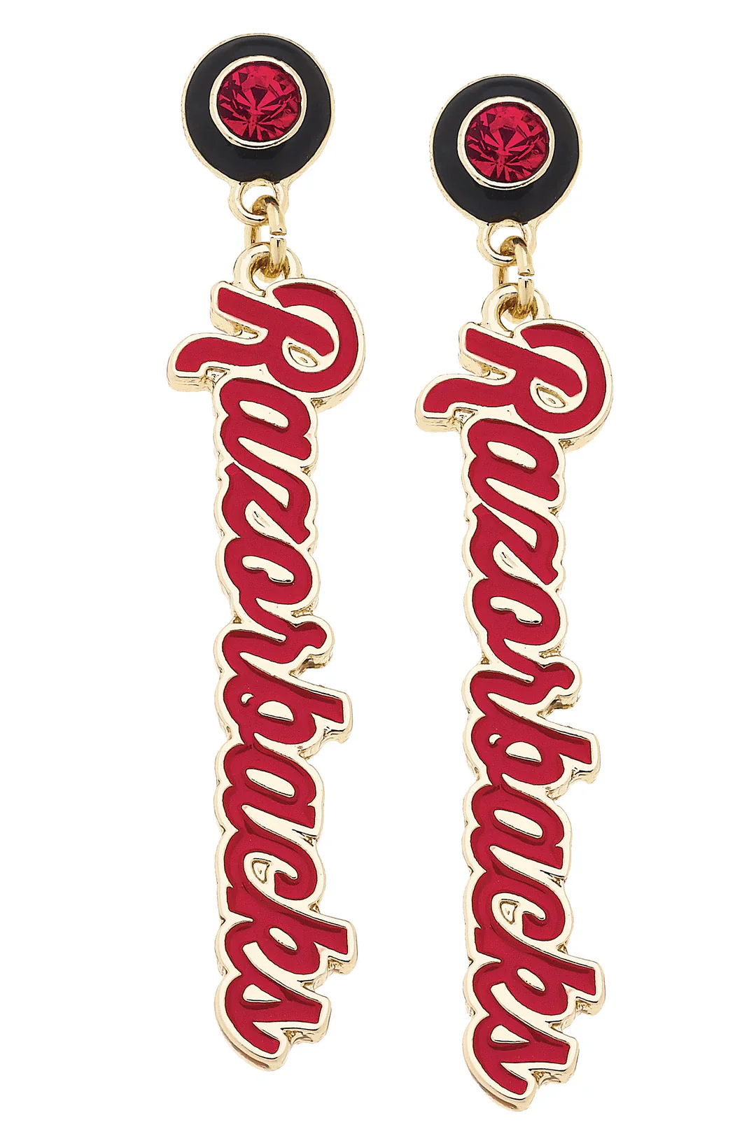 Canvas - Arkansas Razorbacks Autograph Enamel Earrings