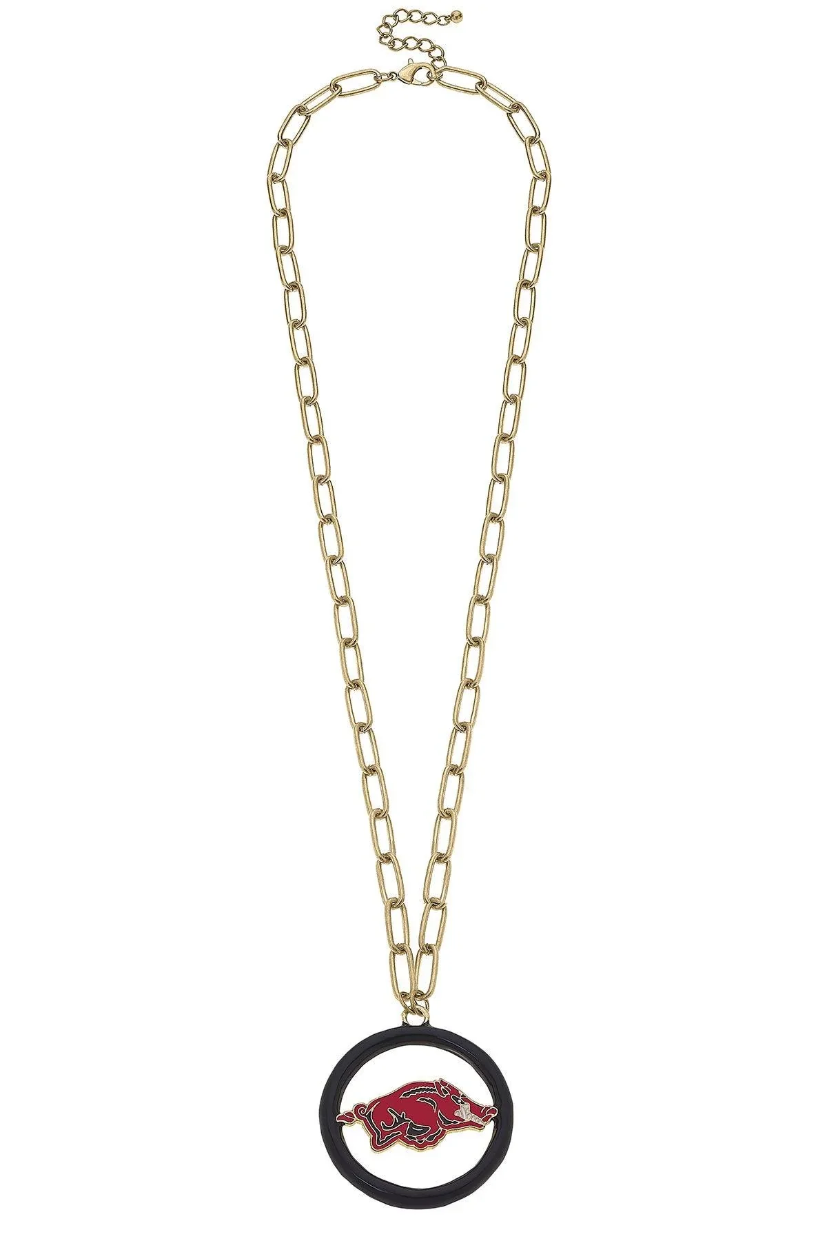 Canvas - Arkansas Razorbacks Enamel Medallion Necklace - Image 2