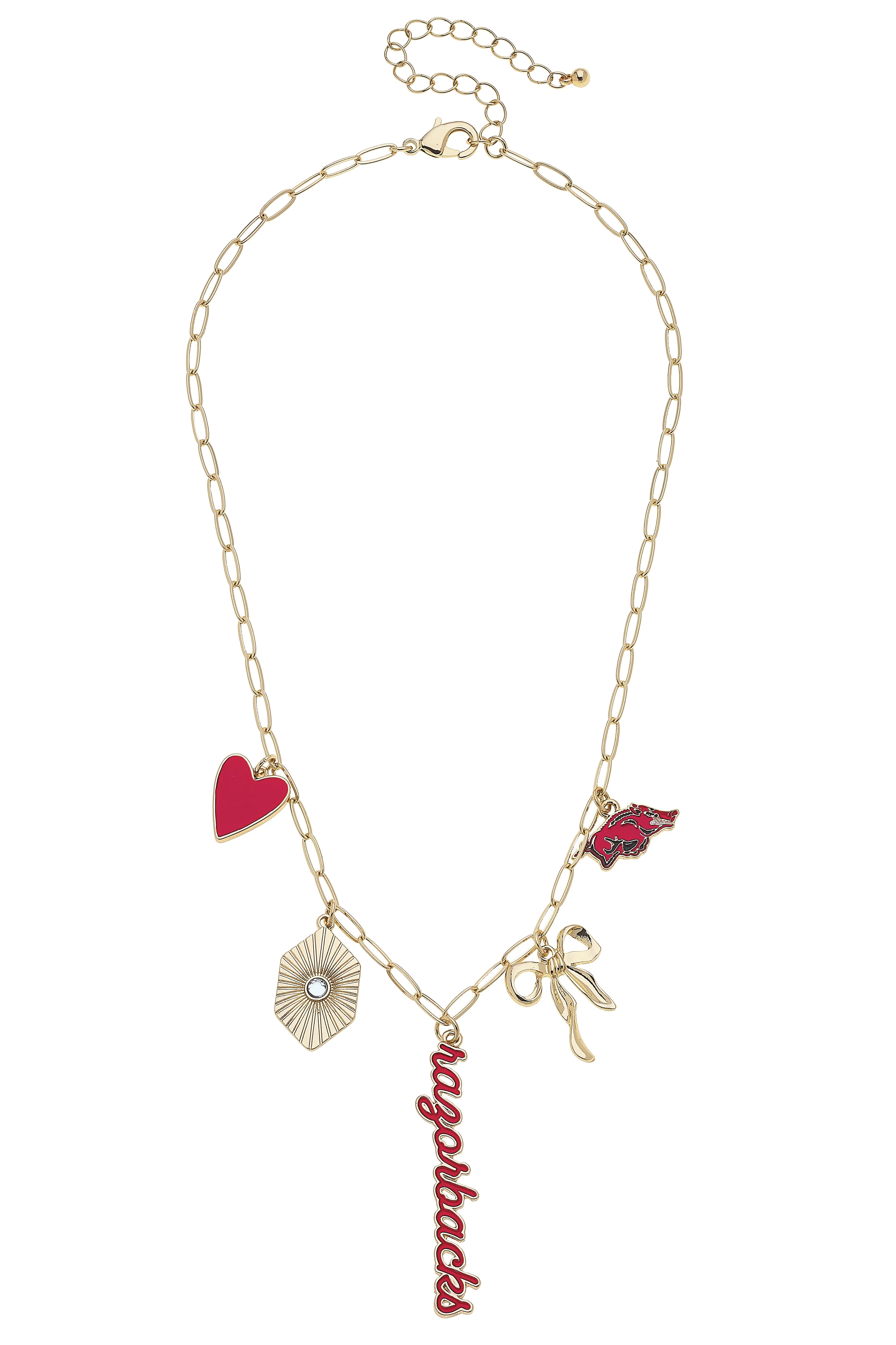 Canvas - Arkansas Razorbacks Paper Clip Charm Collector Necklace