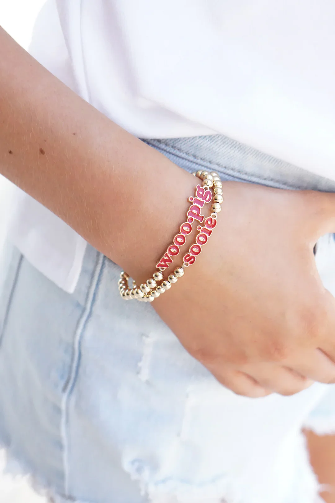 Canvas - Arkansas Razorbacks WoooPig Sooie Bracelets - Image 2
